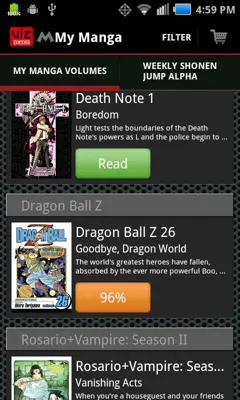 VIZ Manga android App screenshot 1